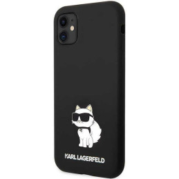 Karl Lagerfeld Silicone Choupette dėklas iPhone 11 / Xr - juodas