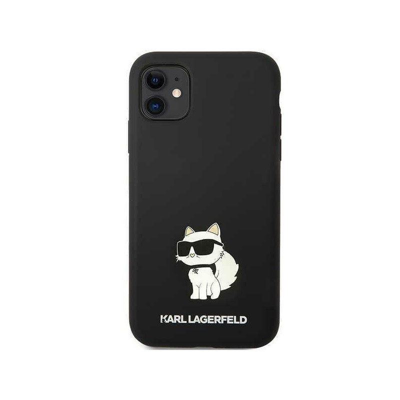 Karl Lagerfeld Silicone Choupette dėklas iPhone 11 / Xr - juodas
