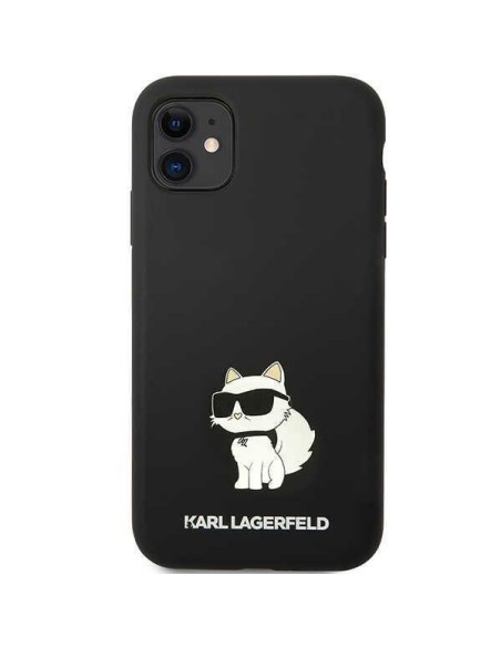 Karl Lagerfeld Silicone Choupette dėklas iPhone 11 / Xr - juodas Karl Lagerfeld Silicone Choupette dėklas iPhone 11 / Xr - juodas