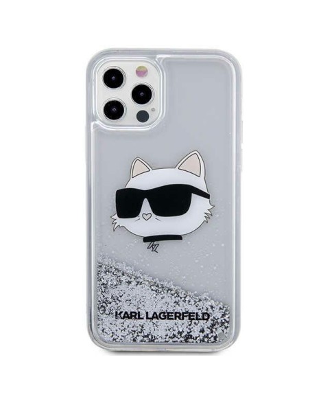 Karl Lagerfeld Glitter Choupette Head dėklas, skirtas iPhone 12 / iPhone 12 Pro - sidabrinis Karl Lagerfeld Glitter Choupette Head dėklas, skirtas iPhone 12 / iPhone 12 Pro - sidabrinis