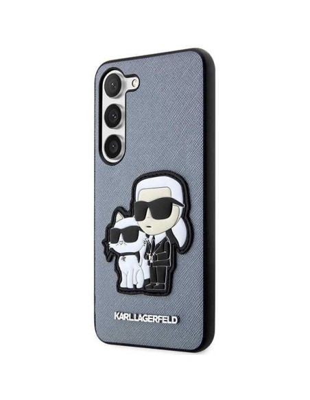 Karl Lagerfeld Saffiano Karl&Choupette dėklas, skirtas Samsung Galaxy S23+ - pilkas Karl Lagerfeld Saffiano Karl&Choupette dėklas, skirtas Samsung Galaxy S23+ - pilkas