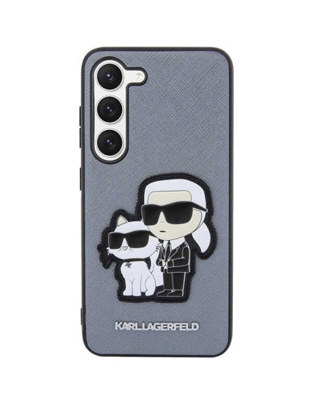 Karl Lagerfeld Saffiano Karl&Choupette dėklas, skirtas Samsung Galaxy S23+ - pilkas Karl Lagerfeld Saffiano Karl&Choupette dėklas, skirtas Samsung Galaxy S23+ - pilkas