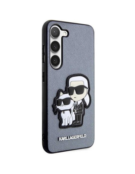 Karl Lagerfeld Saffiano Karl&Choupette dėklas, skirtas Samsung Galaxy S23+ - pilkas Karl Lagerfeld Saffiano Karl&Choupette dėklas, skirtas Samsung Galaxy S23+ - pilkas
