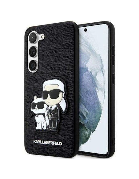Karl Lagerfeld Saffiano Karl & Choupette dėklas, skirtas Samsung Galaxy S23+ - juodas Karl Lagerfeld Saffiano Karl & Choupette dėklas, skirtas Samsung Galaxy S23+ - juodas