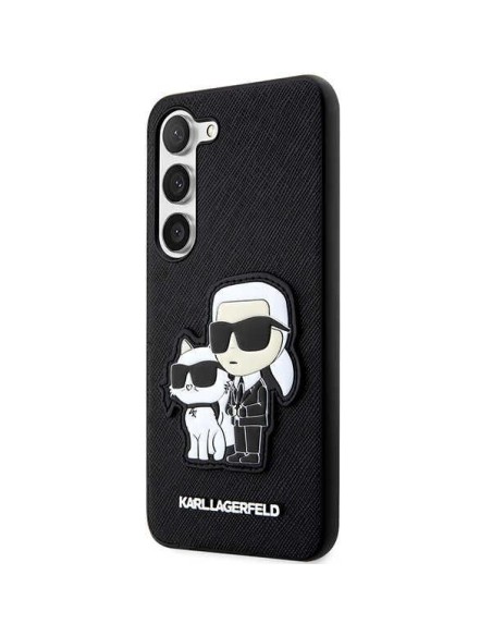 Karl Lagerfeld Saffiano Karl & Choupette dėklas, skirtas Samsung Galaxy S23+ - juodas Karl Lagerfeld Saffiano Karl & Choupette dėklas, skirtas Samsung Galaxy S23+ - juodas