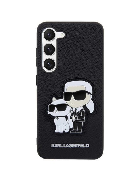 Karl Lagerfeld Saffiano Karl & Choupette dėklas, skirtas Samsung Galaxy S23+ - juodas Karl Lagerfeld Saffiano Karl & Choupette dėklas, skirtas Samsung Galaxy S23+ - juodas