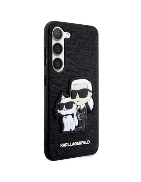 Karl Lagerfeld Saffiano Karl & Choupette dėklas, skirtas Samsung Galaxy S23+ - juodas Karl Lagerfeld Saffiano Karl & Choupette dėklas, skirtas Samsung Galaxy S23+ - juodas