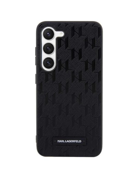 Karl Lagerfeld Saffiano Mono Metal Logo dėklas Samsung Galaxy S23 - juodas Karl Lagerfeld Saffiano Mono Metal Logo dėklas Samsung Galaxy S23 - juodas