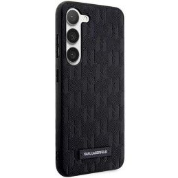Karl Lagerfeld Saffiano Mono Metal Logo dėklas Samsung Galaxy S23 - juodas