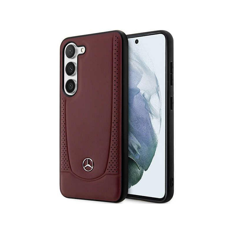 Mercedes Leather Urban Bengale dėklas Samsung Galaxy S23 - raudonas Mercedes Leather Urban Bengale dėklas Samsung Galaxy S23 - raudonas
