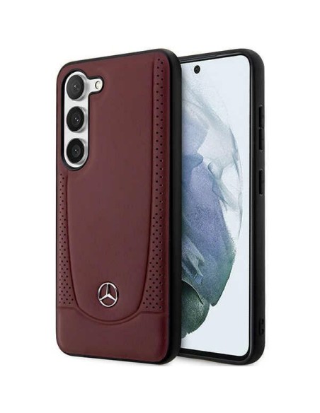Mercedes Leather Urban Bengale dėklas Samsung Galaxy S23 - raudonas Mercedes Leather Urban Bengale dėklas Samsung Galaxy S23 - raudonas