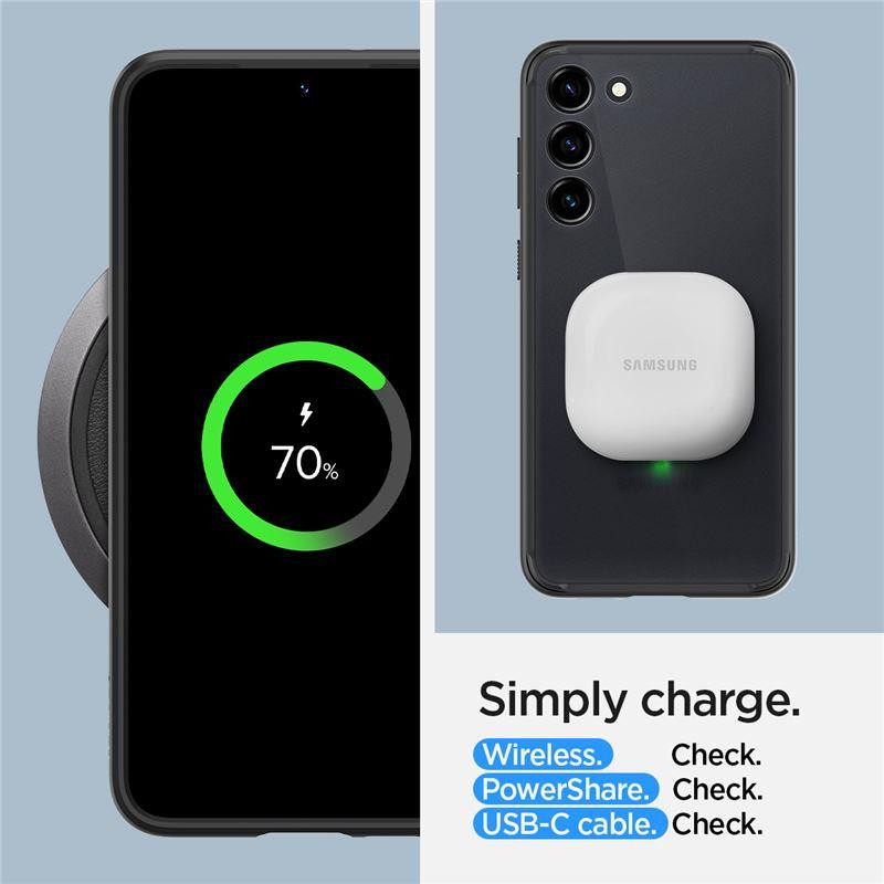 Spigen Ultra Hybrid dėklas, skirtas Samsung Galaxy S23 - matinė juoda