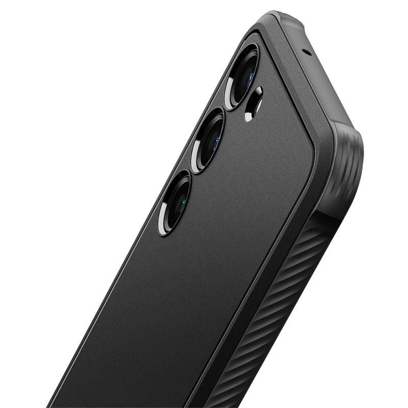 Spigen Rugged Armor dėklas, skirtas Samsung Galaxy S23 - matinė juoda