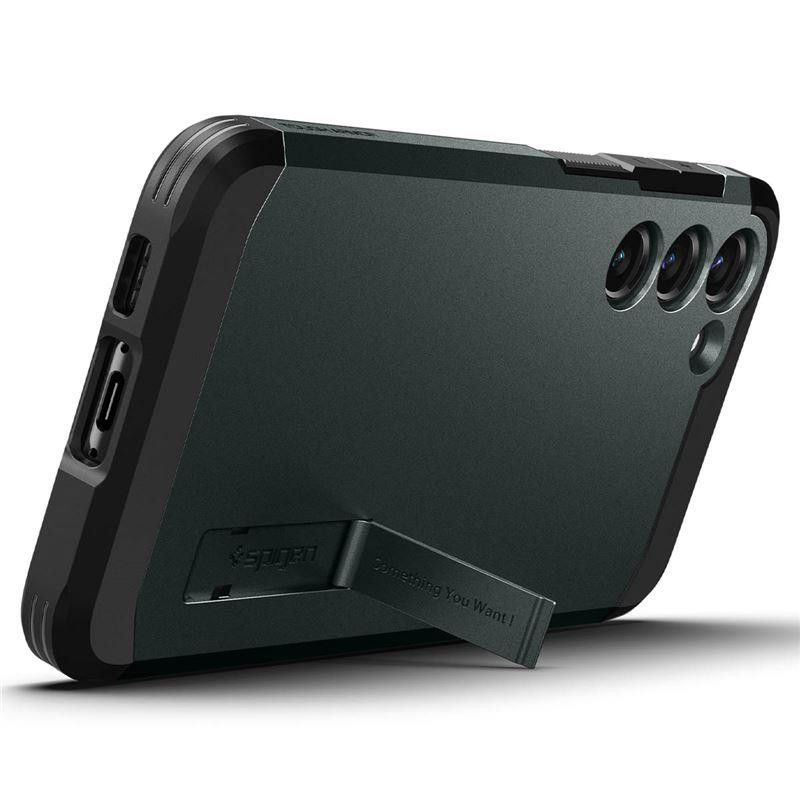 Spigen Tough Armor dėklas Samsung Galaxy S23 - tamsiai žalias