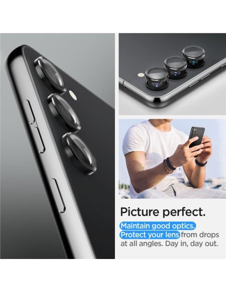 Spigen Glas.tR EZ Fit Optik Camera Protector Samsung Galaxy S23 / S23+ - juoda 2 vnt. Spigen Glas.tR EZ Fit Optik Camera Protector Samsung Galaxy S23 / S23+ - juoda 2 vnt.