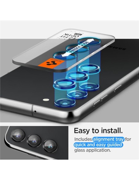 Spigen Glas.tR EZ Fit Optik Camera Protector Samsung Galaxy S23 / S23+ - juoda 2 vnt. Spigen Glas.tR EZ Fit Optik Camera Protector Samsung Galaxy S23 / S23+ - juoda 2 vnt.