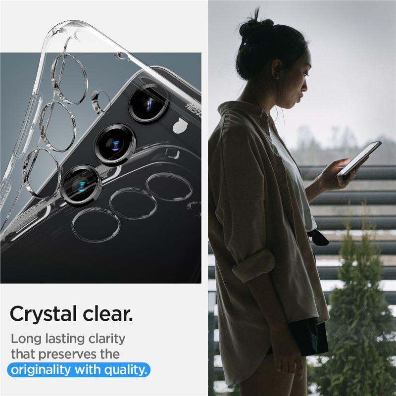 Spigen Skystųjų kristalų dėklas, skirtas Samsung Galaxy S23+ - skaidrus