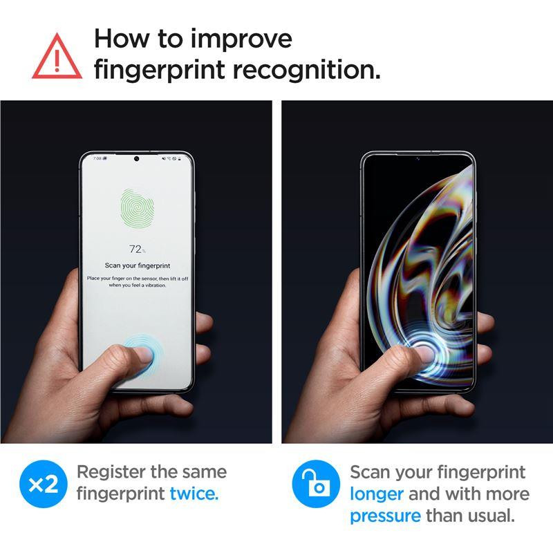 Spigen Glas.tR EZ Fit grūdintas stiklas Samsung Galaxy S23+ - 2 vnt.
