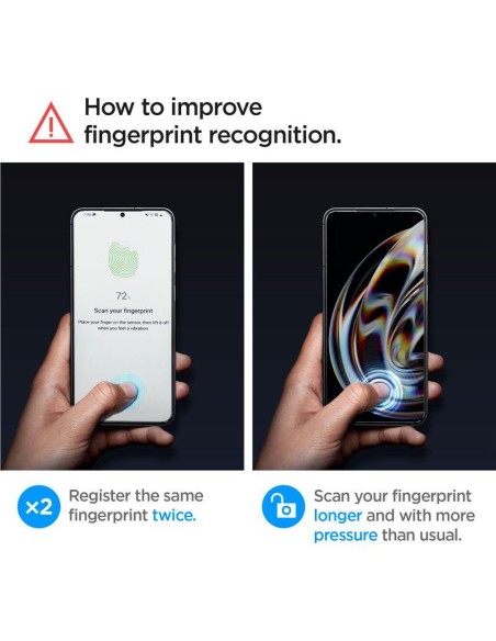 Spigen Glas.tR EZ Fit grūdintas stiklas Samsung Galaxy S23+ - 2 vnt.