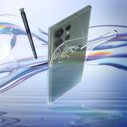 Spigen Skystųjų kristalų dėklas, skirtas Samsung Galaxy S23 Ultra - skaidrus