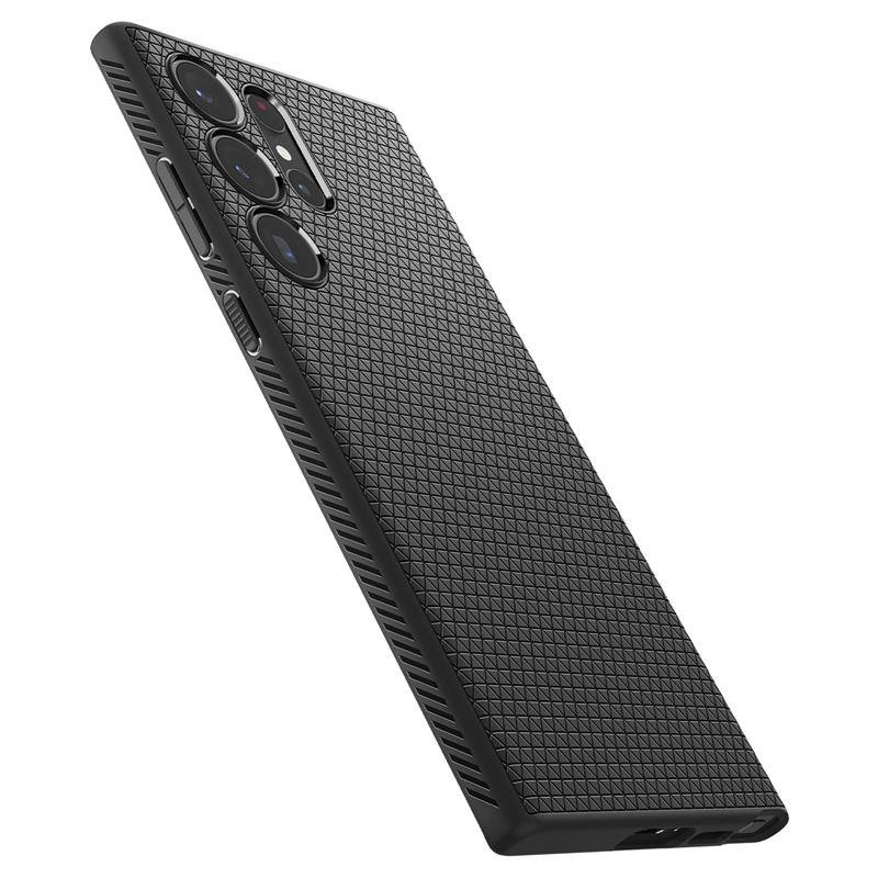 Spigen Liquid Air dėklas, skirtas Samsung Galaxy S23 Ultra - matinė juoda