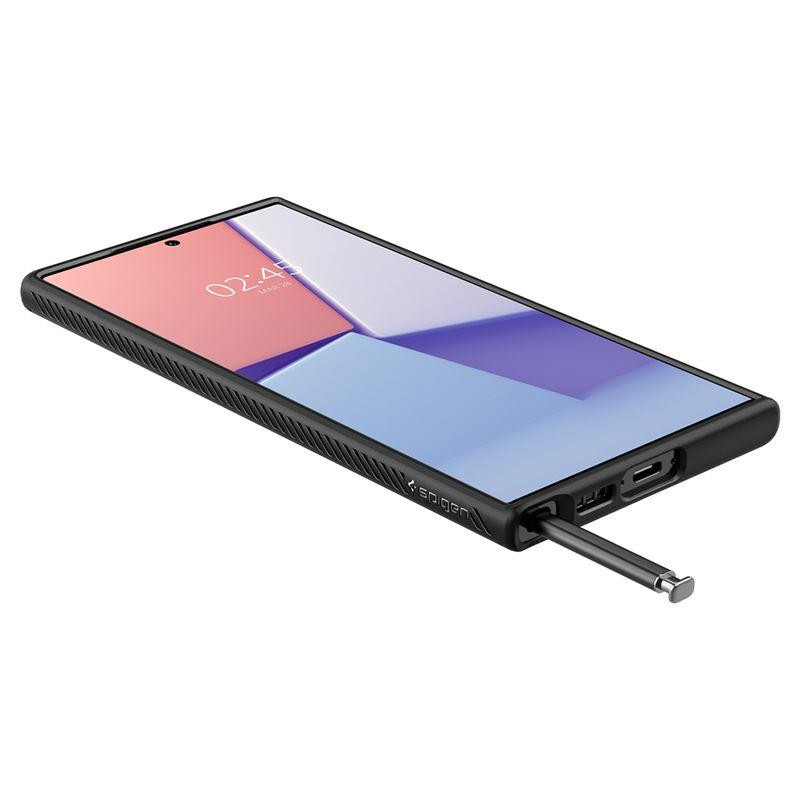 Spigen Liquid Air dėklas, skirtas Samsung Galaxy S23 Ultra - matinė juoda