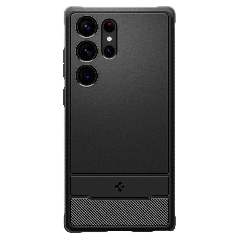 Spigen Rugged Armor dėklas, skirtas Samsung Galaxy S23 Ultra - matinė juoda
