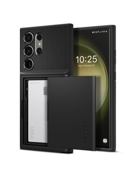 Spigen Slim Armor CS dėklas, skirtas Samsung Galaxy S23 Ultra - juodas Spigen Slim Armor CS dėklas, skirtas Samsung Galaxy S23 Ultra - juodas