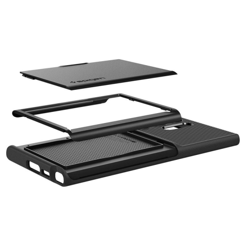 Spigen Slim Armor CS dėklas, skirtas Samsung Galaxy S23 Ultra - juodas