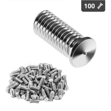 Suvirinimo kaiščiai suvirinimo aparatams nerūdijančio plieno suvirinimo aparatai M6 16mm Stamos Vokietija 100 vnt. Suvirinimo kaiščiai suvirinimo aparatams nerūdijančio plieno suvirinimo aparatai M6 16mm Stamos Vokietija 100 vnt.