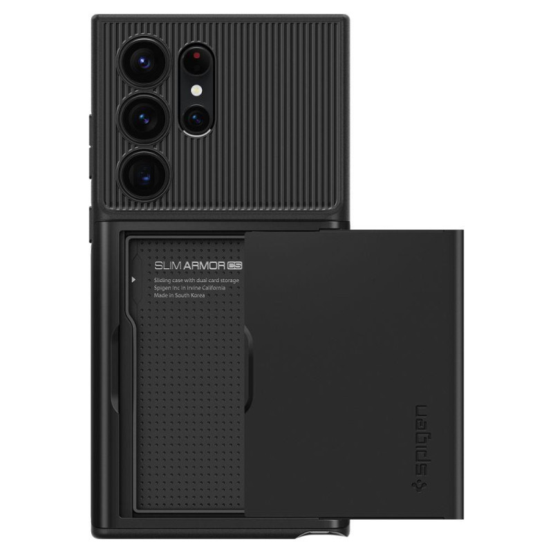 Spigen Slim Armor CS dėklas, skirtas Samsung Galaxy S23 Ultra - juodas