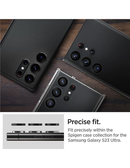 Spigen Glas.tR EZ Fit Optik Camera Protector Samsung Galaxy S23 Ultra - Juoda 2 vnt.