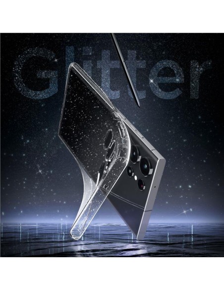 Spigen Skystųjų kristalų dėklas Samsung Galaxy S23 Ultra - skaidrus ir blizgantis Spigen Skystųjų kristalų dėklas Samsung Galaxy S23 Ultra - skaidrus ir blizgantis
