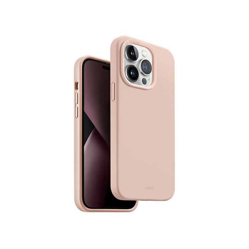 UNIQ Lino Hue Magclick įkrovimo dėklas, skirtas iPhone 14 Pro Max - rožinis
