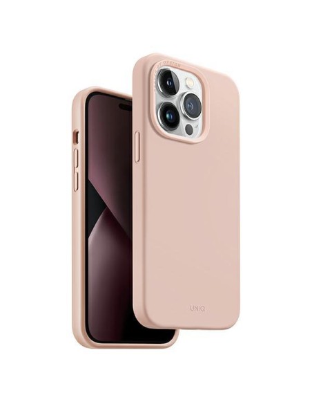 UNIQ Lino Hue Magclick įkrovimo dėklas, skirtas iPhone 14 Pro Max - rožinis UNIQ Lino Hue Magclick įkrovimo dėklas, skirtas iPhone 14 Pro Max - rožinis