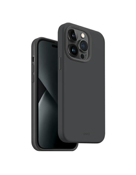 UNIQ Lino Hue Magclick įkrovimo dėklas, skirtas iPhone 14 Pro Max - pilkas UNIQ Lino Hue Magclick įkrovimo dėklas, skirtas iPhone 14 Pro Max - pilkas