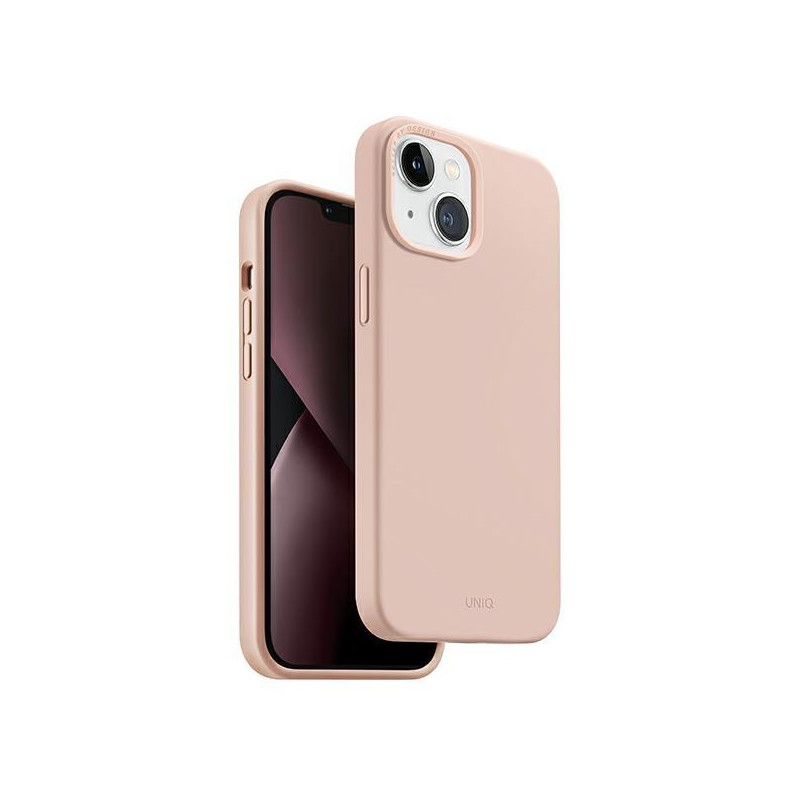 Uniq Lino dėklas iPhone 14 Plus - rožinis