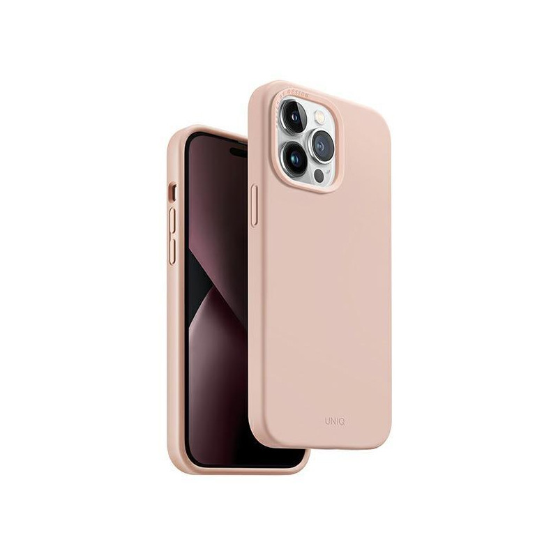 Uniq Lino dėklas iPhone 14 Pro - rožinis