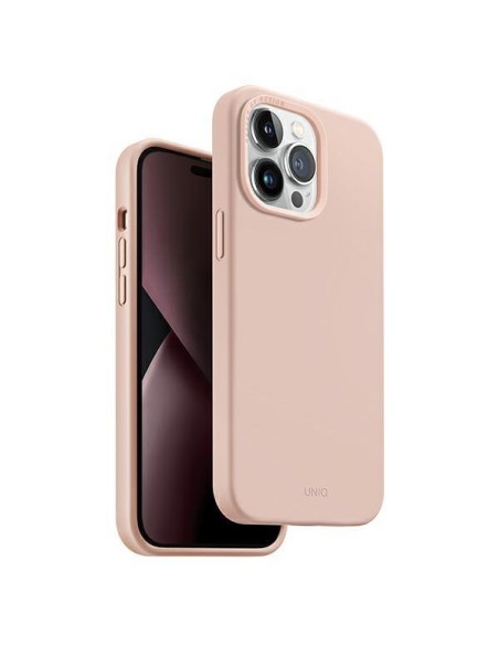 Uniq Lino dėklas iPhone 14 Pro - rožinis Uniq Lino dėklas iPhone 14 Pro - rožinis