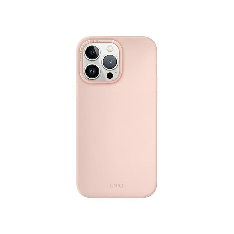 Uniq Lino dėklas iPhone 14 Pro - rožinis