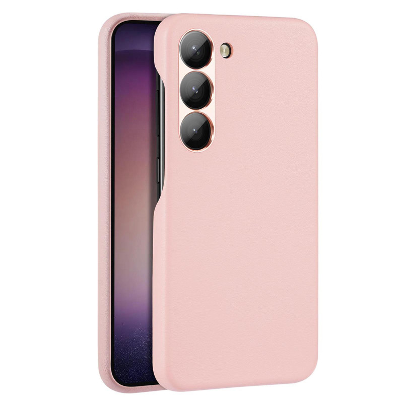Dux Ducis Grit dėklas Samsung Galaxy S23+, elegantiškas dangtelis iš dirbtinės odos, rožinis Dux Ducis Grit dėklas Samsung Galaxy S23+, elegantiškas dangtelis iš dirbtinės odos, rožinis