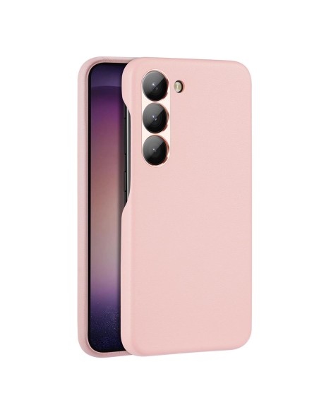 Dux Ducis Grit dėklas Samsung Galaxy S23+, elegantiškas dangtelis iš dirbtinės odos, rožinis Dux Ducis Grit dėklas Samsung Galaxy S23+, elegantiškas dangtelis iš dirbtinės odos, rožinis