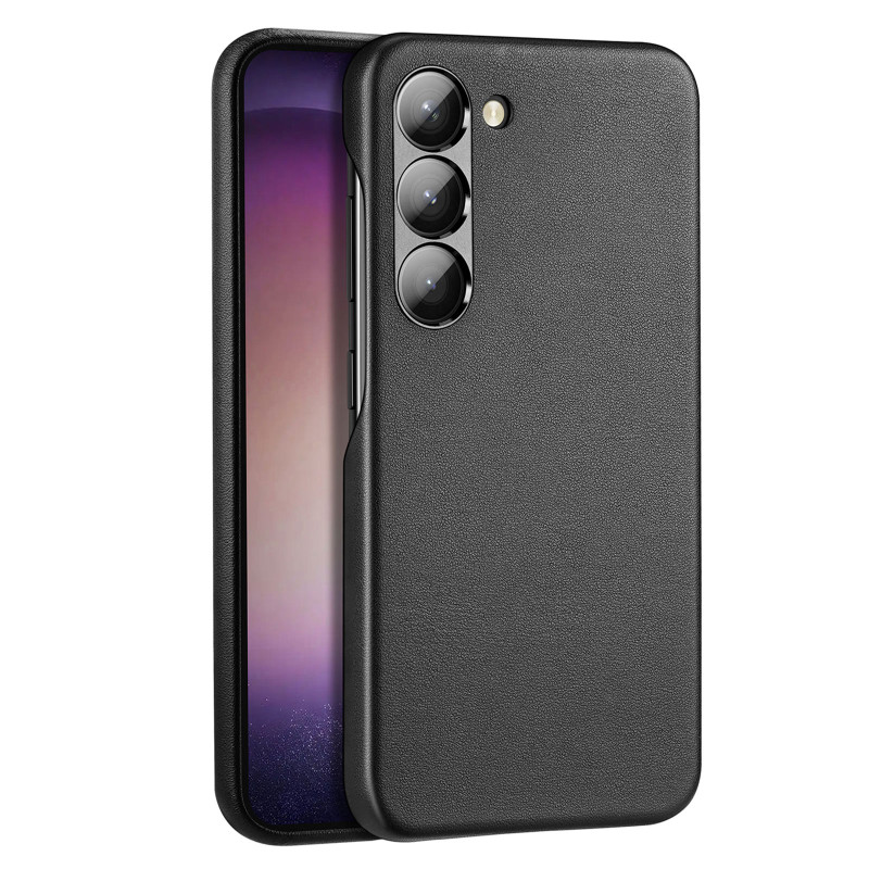 Dux Ducis Grit dėklas Samsung Galaxy S23, elegantiškas dangtelis iš dirbtinės odos, juodas Dux Ducis Grit dėklas Samsung Galaxy S23, elegantiškas dangtelis iš dirbtinės odos, juodas