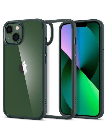 Spigen Ultra Hybrid dėklas iPhone 13 - tamsiai žalias