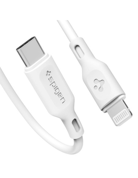 Spigen PE2C10CL USB-C PD 20W sieninis įkroviklis su Lightning laidu - baltas Spigen PE2C10CL USB-C PD 20W sieninis įkroviklis su Lightning laidu - baltas