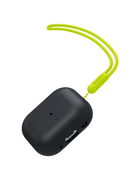 Spigen Silicone Fit Strap dėklas, skirtas Apple AirPods Pro 1/ 2 - juoda ir žalia