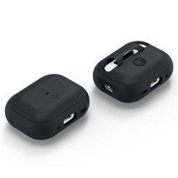 Spigen Silicone Fit Strap dėklas, skirtas Apple AirPods Pro 1/ 2 - juoda ir žalia