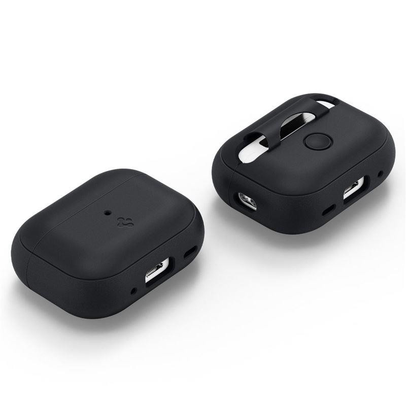 Spigen Silicone Fit Strap dėklas, skirtas Apple AirPods Pro 1/ 2 - juoda ir žalia