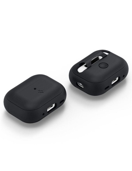 Spigen Silicone Fit Strap dėklas, skirtas Apple AirPods Pro 1/ 2 - juoda ir žalia