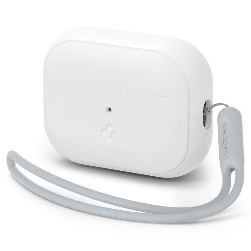 Spigen Silicone Fit Strap dėklas, skirtas Apple AirPods Pro 1/ 2 – balta ir pilka Spigen Silicone Fit Strap dėklas, skirtas Apple AirPods Pro 1/ 2 – balta ir pilka